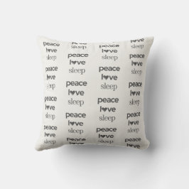 Peace Love Sleep -Reversible Cozy Modern Lifestyle クッション