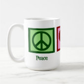 Peace Love SLPかわいいスピーチセラピストクリスマス コーヒーマグカップ (左)