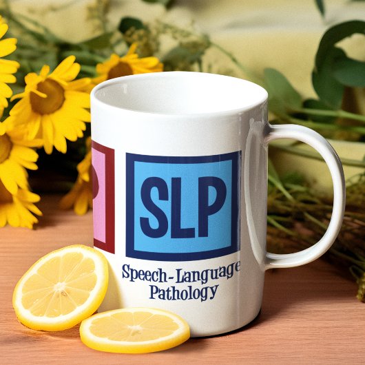 Peace Love SLPかわいいスピーチセラピストクリスマス コーヒーマグカップ