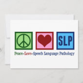 Peace Love SLP言語病理学 カード (正面)