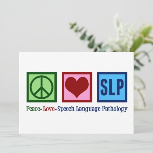 Peace Love SLP言語病理学 カード (スタンド正面)