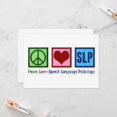 Peace Love SLP言語病理学 カード (正面/裏面インサイチュ)