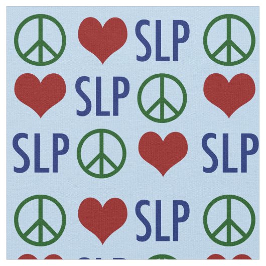 Peace Love SLP言語病理学 ファブリック (クローズアップ)