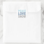 Peace Love Snow Tees Gives ラウンドシール (バッグ)