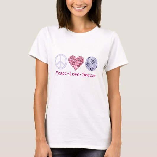 Peace~Love~Soccer Tシャツ (正面)