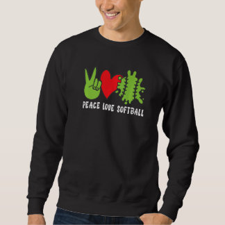 Peace Love Softball   スウェットシャツ