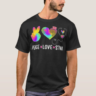Peace Love STNA州試験看護助手 Tシャツ
