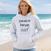 Peace Love Surf Beach Life Salty Surfer Statement パーカ
