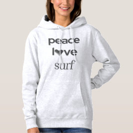 Peace Love Surf Beach Life Salty Surfer Statement パーカ