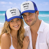 Peace Love Surf Coastal Life Graphic Surfer Beach キャップ