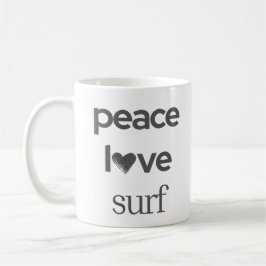 Peace Love Surf | Coastal Surfer Beach House コーヒーマグカップ