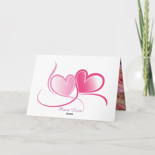 Peace Love Tシャツ カード (裏面)