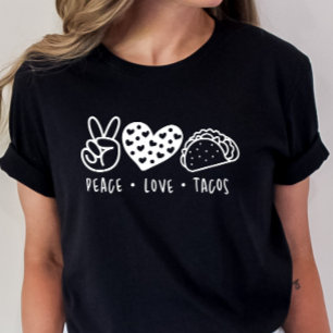 Peace Love Tacos、タコ火曜日、タコシャツ Tシャツ