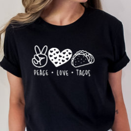 Peace Love Tacos、タコ火曜日、タコシャツ Tシャツ