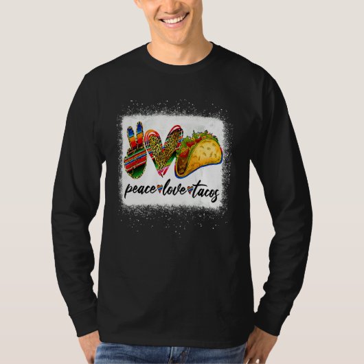 Peace Love Tacos Cute Taco Tuesday Mexican Food Tシャツ (正面)