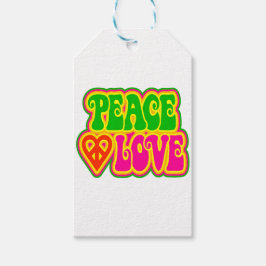 PEACE LOVE TIE DYE HIPPIE SYMBOL GIFT TAGS ギフトタグ