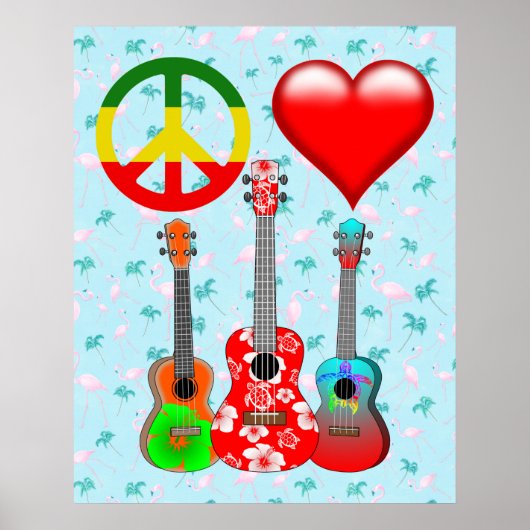 Peace Love Ukuleles ポスター (正面)