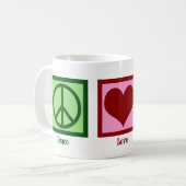 Peace Love Ultrasonography Ultrasound技術者 コーヒーマグカップ (正面左)