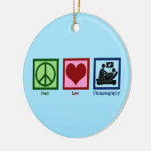 Peace Love Ultrasonography Ultrasound技術者 セラミックオーナメント (左)