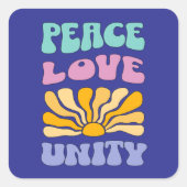 Peace Love Unity スクエアシール (正面)