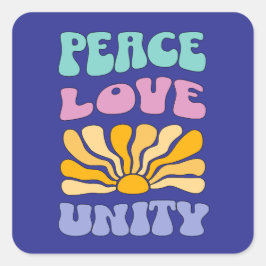 Peace Love Unity スクエアシール