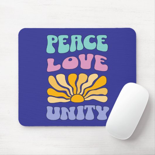 Peace Love Unity マウスパッド (マウス)