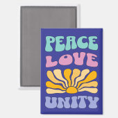 Peace Love Unity マグネット (正面/裏面)