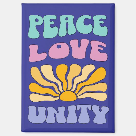 Peace Love Unity マグネット (正面)