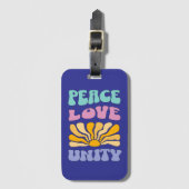 Peace Love Unity ラゲッジタグ (正面縦)