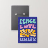 Peace Love Unity 缶バッジ (正面/裏面)