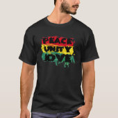 Peace Love Unity Rastafari Clothing Jamaica Souven Tシャツ (正面)