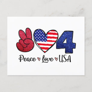 Peace Love USA 7月4日 ポストカード