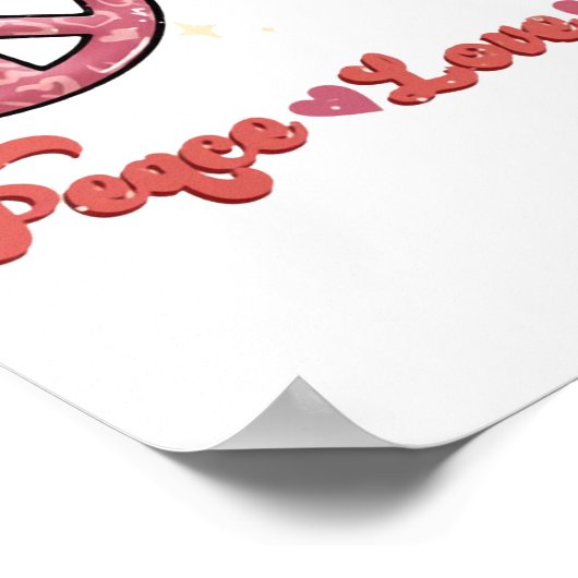 Peace Love Valentines | Valentine Gift | Holidays ポスター (角)