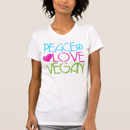 。Peace.Love.Vegan. Tシャツ