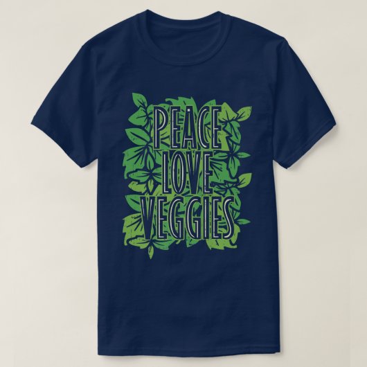 Peace Love Veggies Plants, Vegan Premium T-Shirt Tシャツ (デザイン正面)