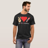 Peace Love Venipuncture Blood Phlebotomist Phlebot Tシャツ (正面フル)