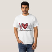 Peace Love Venipuncture Funny Phlebotomy Technicia Tシャツ (正面フル)