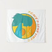 Peace & Love Vibes タペストリー (正面(横))