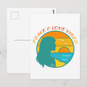 Peace & Love Vibes ポストカード (正面/裏面)