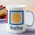 Peace Love Waffles コーヒーマグカップ<br><div class="desc">A cute waffle lover gift for a breakfast diner or cafe that serves yummy food. Peace Love Waffles.</div>