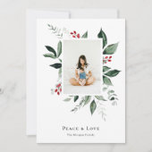 Peace Love Winter Berry植物写真 シーズンカード (正面)