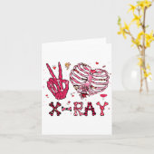 Peace Love X Ray Valentine  カード (黄色い花)