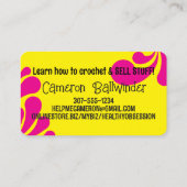 Peace love yarn knitter knitting crochet 名刺 (裏面)