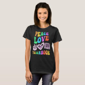PEACE LOVE YEARBOOKレトロエディタ先生Groovy Ba Tシャツ (正面フル)