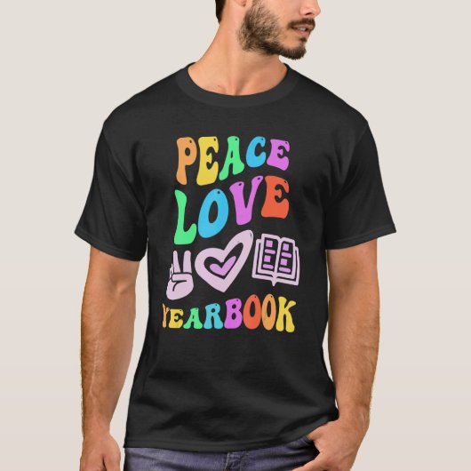 PEACE LOVE YEARBOOKレトロエディタ先生Groovy Ba Tシャツ (正面)