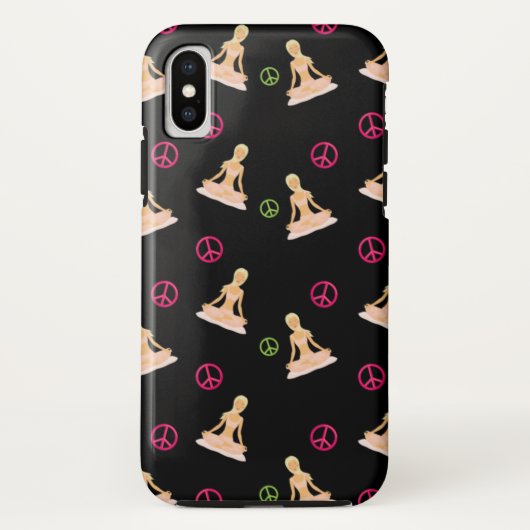 Peace Love & Yoga携帯電話ケース Case-Mate iPhoneケース (裏面)