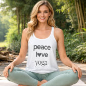 Peace Love Yoga - Calm Modern Lifestyle Graphic タンクトップ