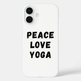 Peace Love Yoga iPhone 16ケース