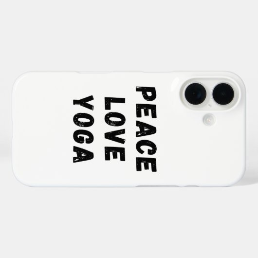 Peace Love Yoga Case-Mate iPhoneケース (裏面 (横))