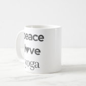Peace Love Yoga -Modern Motivational Lifestyle Tea コーヒーマグカップ (正面左)